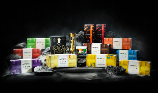 COFFEECELL product boxes