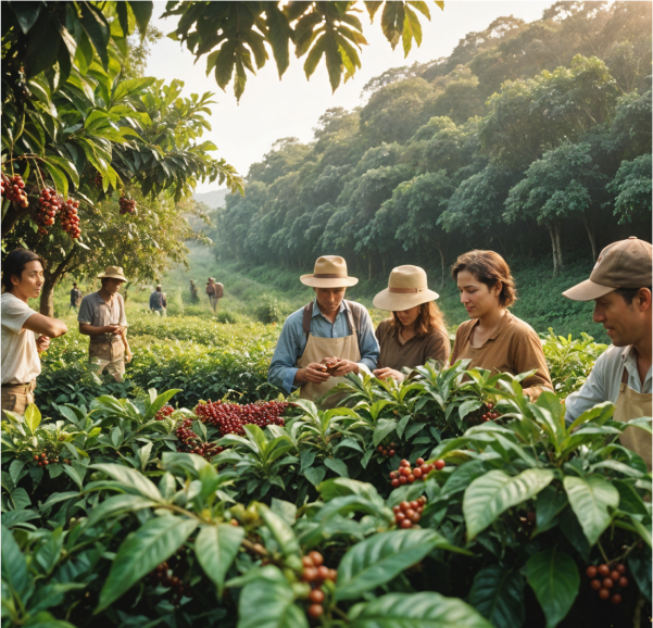 Workers on a coffee plantation
